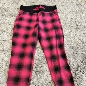 Torrid Pink Plaid Leggings Plus Size 2